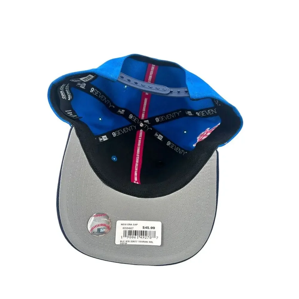 Texas Rangers Big League Chew Cotton Candy New Era 9SEVENTY Stretch-Snap Cap NWT